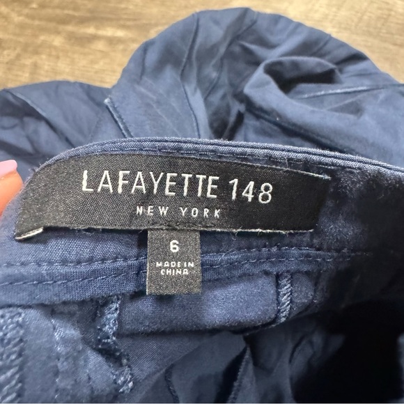 Lafeyette 148 New York Blue A-Line Skirt 6 - Picture 5 of 7